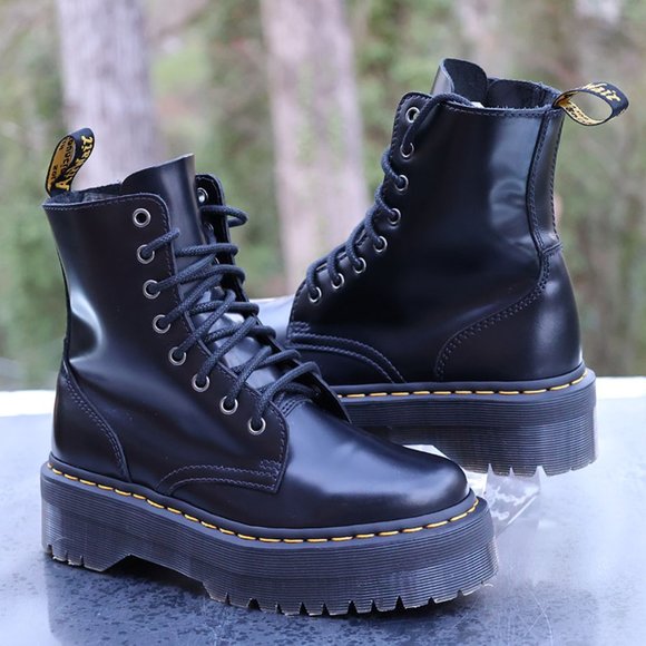 Dr. Martens 1460 Jadon Leather Platform Boots - Picture 1 of 11